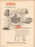 Geophysical Service Inc 1953 Vintage Ad Exploration Experience Emblem Geophysical Service Inc 1953 Vintage Ad Exploration Experience Emblem