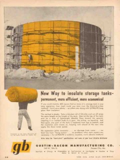 Gustin-Bacon Mfg Company 1953 Vintage Ad Oil Storage Tanks Insulate Gustin-Bacon Mfg Company 1953 Vintage Ad Oil Storage Tanks Insulate
