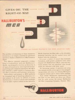 Halliburton Oil Well Cementing Company 1953 Vintage Ad Right-Of-Way Halliburton Oil Well Cementing Company 1953 Vintage Ad Right-Of-Way