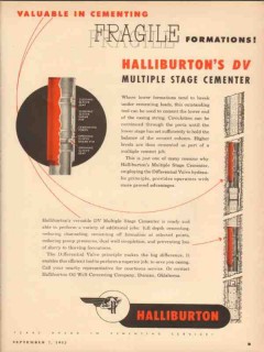 Halliburton Oil Well Cementing Company 1953 Vintage Ad DV Fragile Halliburton Oil Well Cementing Company 1953 Vintage Ad DV Fragile