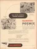 Halliburton Oil Well Cementing Company 1953 Vintage Ad Pozmix Density