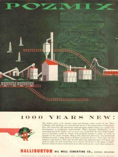 Halliburton Oil Well Cementing Company 1953 Vintage Ad Pozmix Years