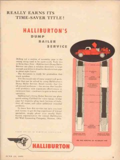 Halliburton Oil Well Cementing Company 1953 Vintage Ad Dump Bailer -2 Halliburton Oil Well Cementing Company 1953 Vintage Ad Dump Bailer -2