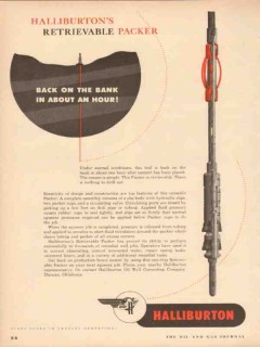 Halliburton Oil Well Cementing Company 1953 Vintage Ad Retrievable -2 Halliburton Oil Well Cementing Company 1953 Vintage Ad Retrievable -2