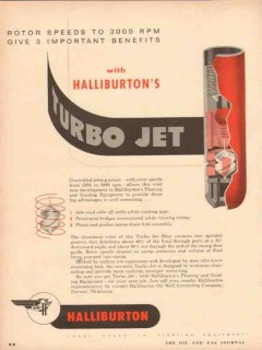 Halliburton Oil Well Cementing Company 1953 Vintage Ad Turbo Jet Rotor Halliburton Oil Well Cementing Company 1953 Vintage Ad Turbo Jet Rotor