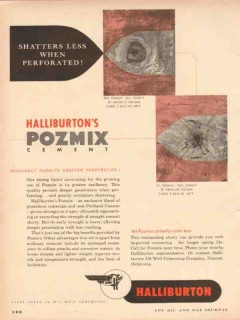 Halliburton Oil Well Cementing Company 1953 Vintage Ad Pozmix Shatters Halliburton Oil Well Cementing Company 1953 Vintage Ad Pozmix Shatters