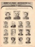 Henry H Paris Distributor Inc 1953 Vintage Ad Service 25 Years Photos
