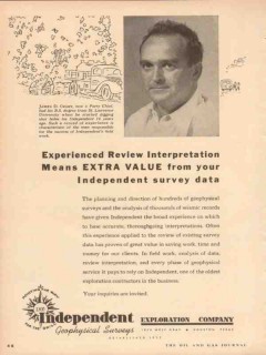 Independent Exploration Company 1953 Vintage Ad Oil James D Crary