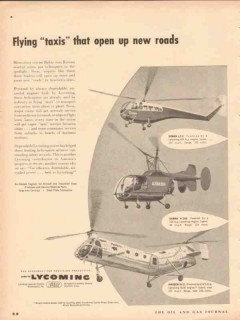 lycoming 1953 flying taxi open new roads helicopters rescue vintage ad lycoming 1953 flying taxi open new roads helicopters rescue vintage ad