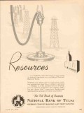 national bank of tulsa 1953 resources oil industry finance vintage ad