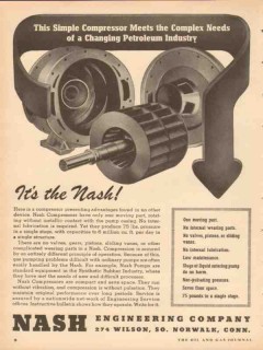 Nash Engineering Company 1953 Vintage Ad Oil Compressor Simple Complex Nash Engineering Company 1953 Vintage Ad Oil Compressor Simple Complex