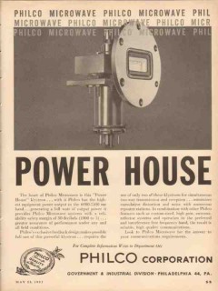 Philco Corp 1953 Vintage Ad Oil Gas Microwave Power House Klystron