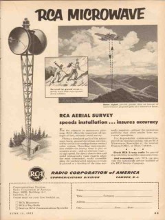 Radio Corporation America 1953 Vintage Ad RCA Microwave Aerial Survey Radio Corporation America 1953 Vintage Ad RCA Microwave Aerial Survey