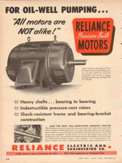 Reliance Electric Engineering Company 1953 Vintage Ad Oil-Well Pumping