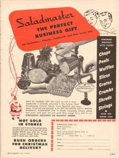 saladmaster sales 1953 perfect business gift chops peels vintage ad saladmaster sales 1953 perfect business gift chops peels vintage ad