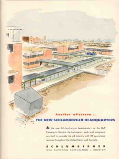 Schlumberger Well Surveying Corp 1953 Vintage Ad Oil New Headquarters Schlumberger Well Surveying Corp 1953 Vintage Ad Oil New Headquarters