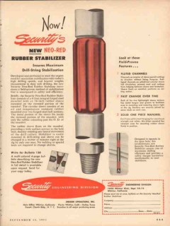 Security Engineering 1954 Vintage Ad Dresser Neo-Red Rubber Stabilizer Security Engineering 1954 Vintage Ad Dresser Neo-Red Rubber Stabilizer