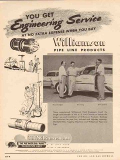 T D Williamson Inc 1953 Vintage Ad Floyd Zongker Don Long Steve Owens T D Williamson Inc 1953 Vintage Ad Floyd Zongker Don Long Steve Owens