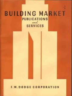F W Dodge Company 1938 Vintage Catalog Building Market Publication