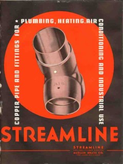 Mueller Brass Company 1938 Vintage Catalog Pipe Fittings Streamline