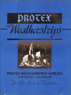 Protex Weatherstrip Mfg Company 1938 Vintage Catalog Window Blue Door