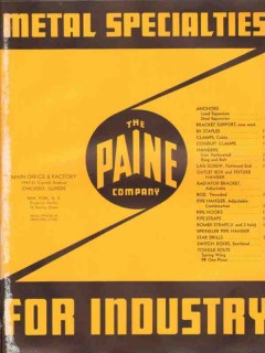 Paine Company 1938 Vintage Catalog Metal Specialties Hardware Industry Paine Company 1938 Vintage Catalog Metal Specialties Hardware Industry