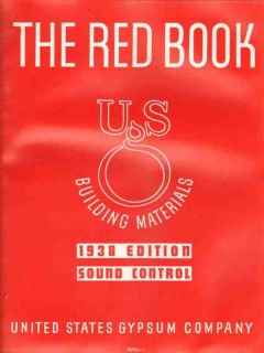 United States Gypsum Company 1938 Vintage Catalog Red Sound Control United States Gypsum Company 1938 Vintage Catalog Red Sound Control