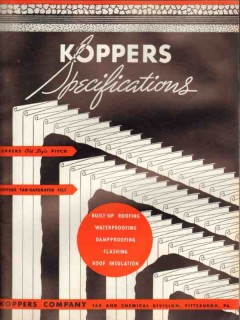 Koppers Company 1938 Vintage Catalog Roof Built-Up Waterproofing Flash