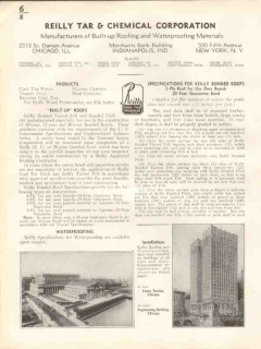 Reilly Tar Chemical Corp 1938 Vintage Catalog Roofing Waterproofing