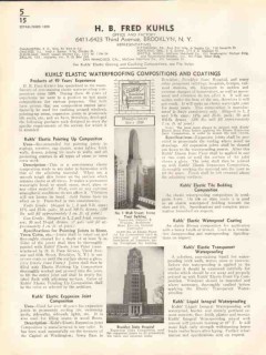 H B Fred Kuhls 1938 Vintage Catalog Coating Waterproofing Composition H B Fred Kuhls 1938 Vintage Catalog Coating Waterproofing Composition