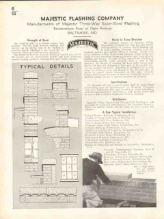 Majestic Flashing Company 1938 Vintage Catalog Roof Super-Bond 3-Way Majestic Flashing Company 1938 Vintage Catalog Roof Super-Bond 3-Way