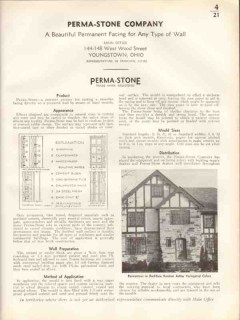 Perma-Stone Company 1938 Vintage Catalog Stone Wall Facing Permanent Perma-Stone Company 1938 Vintage Catalog Stone Wall Facing Permanent