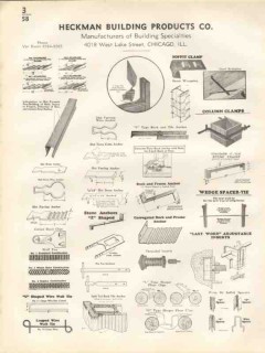 Heckman Building Products Company 1938 Vintage Catalog Specialties