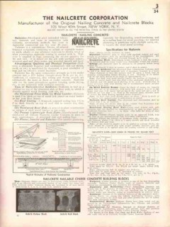 nailcrete corp 1938 nailing concrete blocks vintage catalog