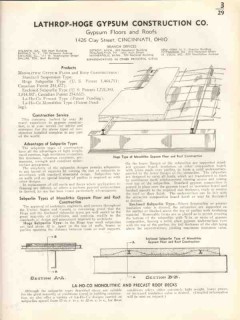Lathrop-Hoge Gypsum Construction Company 1938 Vintage Catalog Roofing Lathrop-Hoge Gypsum Construction Company 1938 Vintage Catalog Roofing