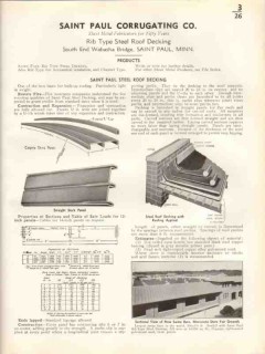 Saint Paul Corrugating Company 1938 Vintage Catalog Roof Deck Steel Saint Paul Corrugating Company 1938 Vintage Catalog Roof Deck Steel
