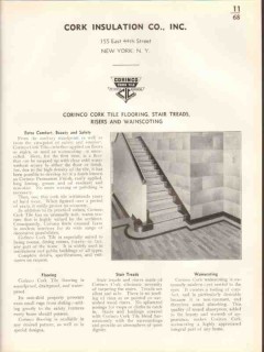 Cork Insulation Company 1938 Vintage Catalog Floor Treads Corinco Tile