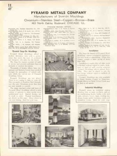Pyramid Metals Company 1938 Vintage Catalog Wall Mouldings Snap-On