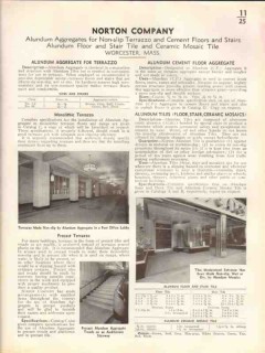 Norton Company 1938 Vintage Catalog Alundum Aggregates Floors Stairs