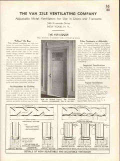 Van Zile Ventilating Company 1938 Vintage Catalog Door Ventadoor Van Zile Ventilating Company 1938 Vintage Catalog Door Ventadoor