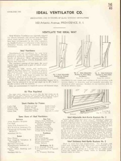 Ideal Ventilator Company 1938 Vintage Catalog Window Glass Ventilation