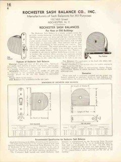 Rochester Sash Balance Company 1938 Vintage Catalog Window Hardware Rochester Sash Balance Company 1938 Vintage Catalog Window Hardware