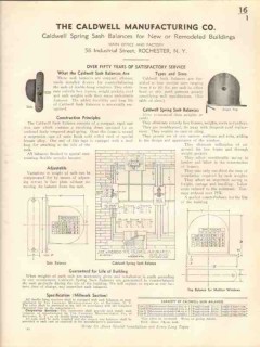 Caldwell Mfg Company 1938 Vintage Catalog Window Spring Sash Balances Caldwell Mfg Company 1938 Vintage Catalog Window Spring Sash Balances