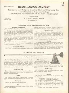 Hansell-Elcock Company 1938 Vintage Catalog Carr Tilting Flagstaff
