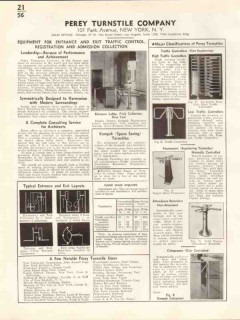 Perey Turnstile Company 1938 Vintage Catalog Entrance Exit Control Perey Turnstile Company 1938 Vintage Catalog Entrance Exit Control