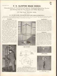 F N McIntire Brass Works 1938 Vintage Catalog Shutter Sliding Pole F N McIntire Brass Works 1938 Vintage Catalog Shutter Sliding Pole