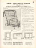 Mitchell Mfg Company 1938 Vintage Catalog Furniture Closet Bed Roll-In
