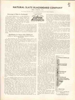 Natural Slate Blackboard Company 1938 Vintage Catalog Pyramid School Natural Slate Blackboard Company 1938 Vintage Catalog Pyramid School