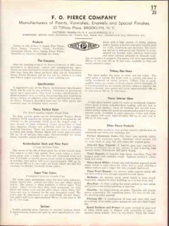 F O Pierce Company 1938 Vintage Catalog Paints Varnish Enamel Finishes F O Pierce Company 1938 Vintage Catalog Paints Varnish Enamel Finishes