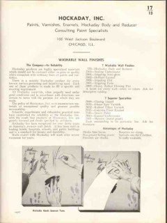 Hockaday Inc 1938 Vintage Catalog Paints Washable Wall Finishes Hockaday Inc 1938 Vintage Catalog Paints Washable Wall Finishes